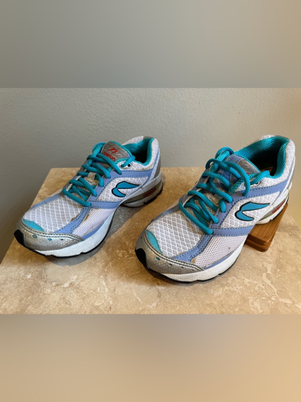 NEWTON 011612 Women's Newton Lady Isaac Running Tennis Shoes Blue White Size 5